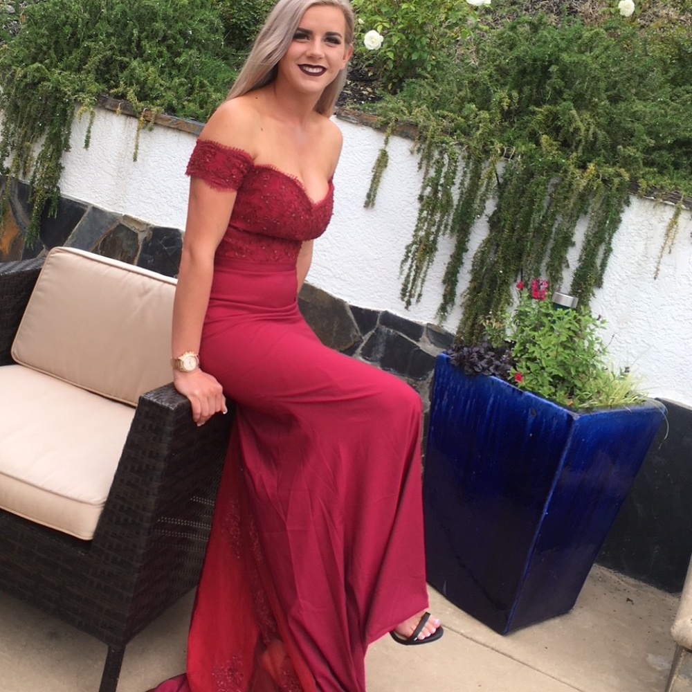 Beautiful formal off the shoulder dress